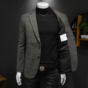 2025秋款男士修身西服电商D252-6256P165假模图片