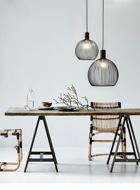 北欧铁艺丹麦Aver吊灯黑色圆形现代简约客厅餐厅卧室单头民宿吊灯