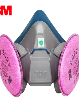 3M 6502+2097防尘面具防毒防异味P100防电焊烟尘玻璃纤维有机蒸气