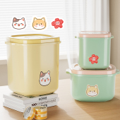 猫粮储存桶密封防潮狗食桶猫咪用品装 宠物粮食罐真空零食收纳盒子