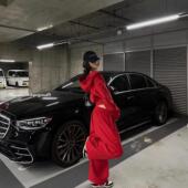 外套抽绳卫裤 开衫 红色连帽卫衣辣妹短款 套装 现货现发元 气套组