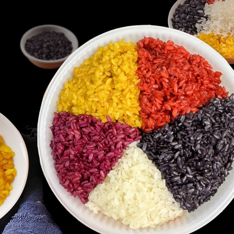 五色糯米饭加热即食广西壮族特色