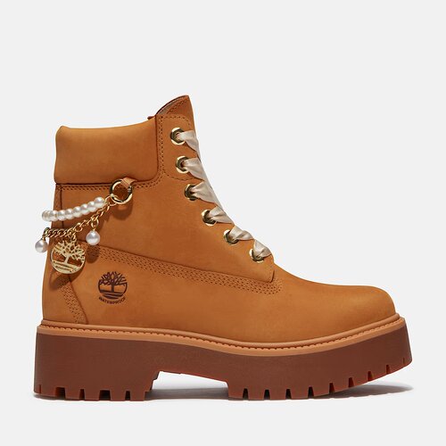 增高添柏岚Timberland Stone Street Platform Boot纯皮女靴防水