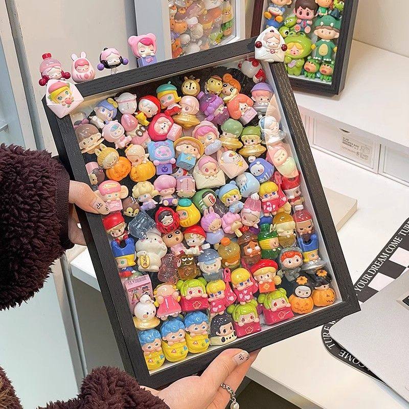 中空相框萌粒展示盒挂墙透明真玻璃桌面摆件小盒子盲盒手办收纳架,家居饰品,相框/画框,淘宝优惠券,粉丝福利购,淘宝优惠卷