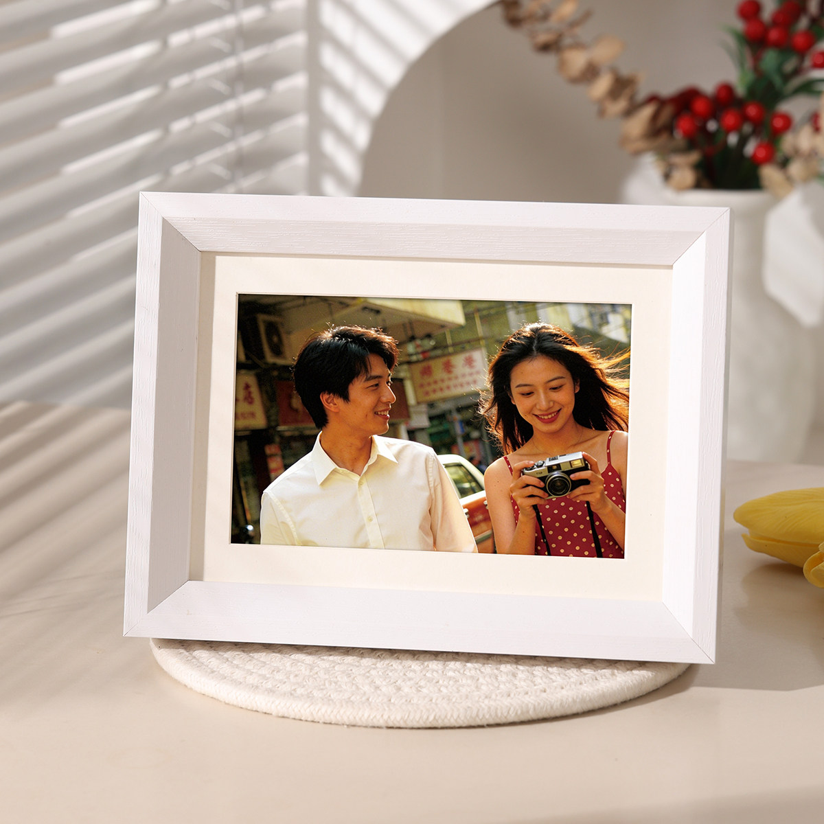 北欧实木相框摆台加打印照片6寸8寸a3高级感a5空框挂墙a4照片像框