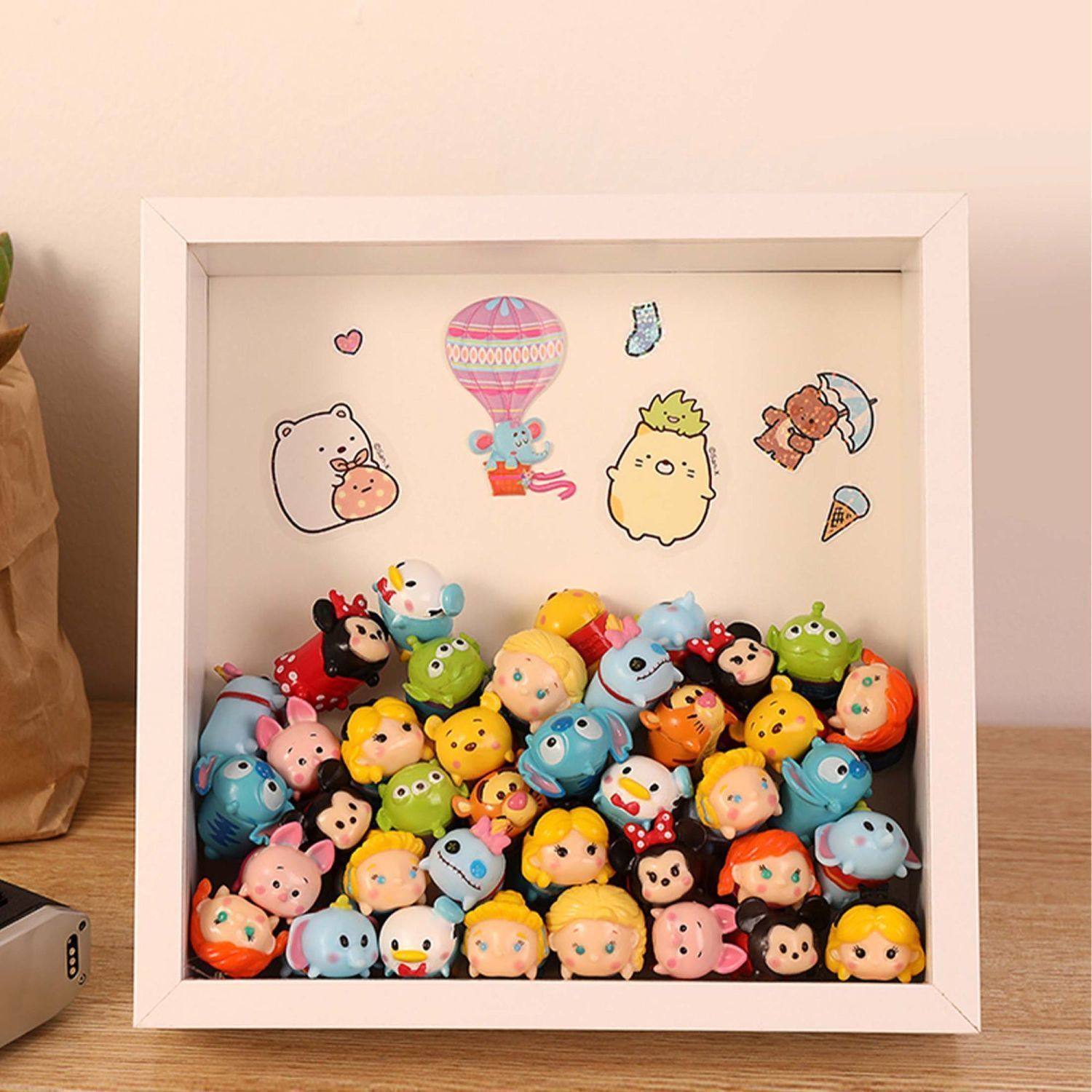 萌粒透明收纳罐中空立体画框卡通蛋仔展示盒玩偶DIY干花标本相框,家居饰品,相框/画框,淘宝优惠券,粉丝福利购,淘宝优惠卷