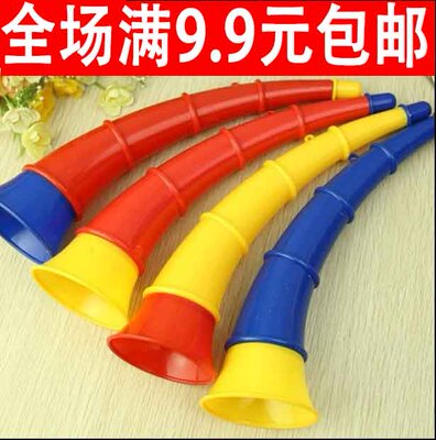 带绳牛角喇叭益智小商品乐器玩具