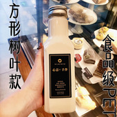酸奶茶瓶商用外卖分装 果汁酵素 瓶子 500ML大口方形塑料瓶 350ML