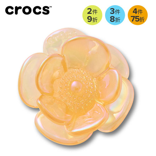 Crocs卡骆驰配饰智必星洞洞鞋鞋花 橙色炫彩花朵 粉色炫彩花朵