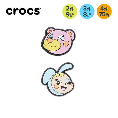 Crocs趣味卡通洞洞鞋花