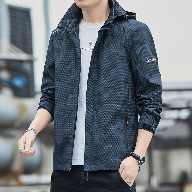 外套男士冲锋衣2025年春秋季户外休闲运动韩版防风登山服夹克男装