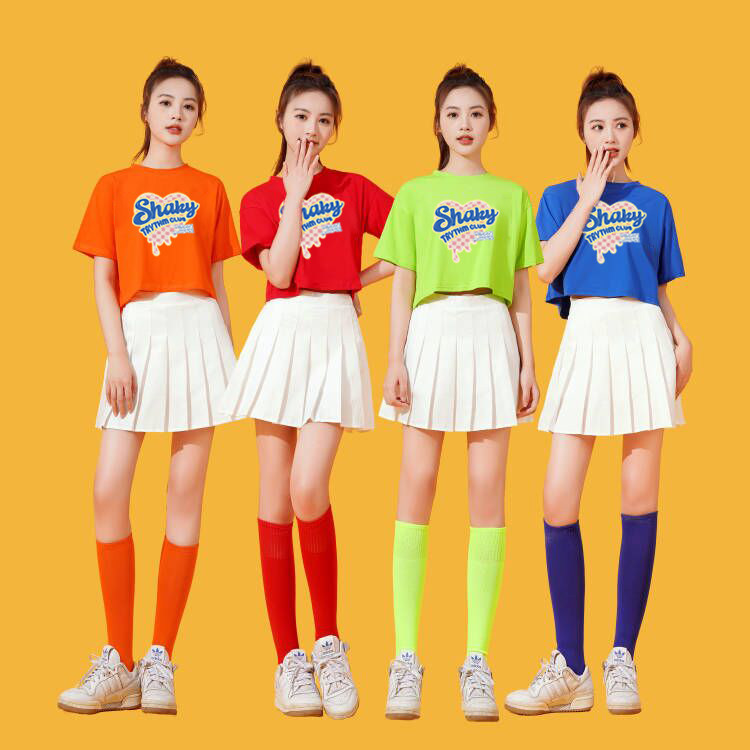 啦啦队服装女团成人中学生运动会拉拉队啦啦操演出服舞蹈健美套装