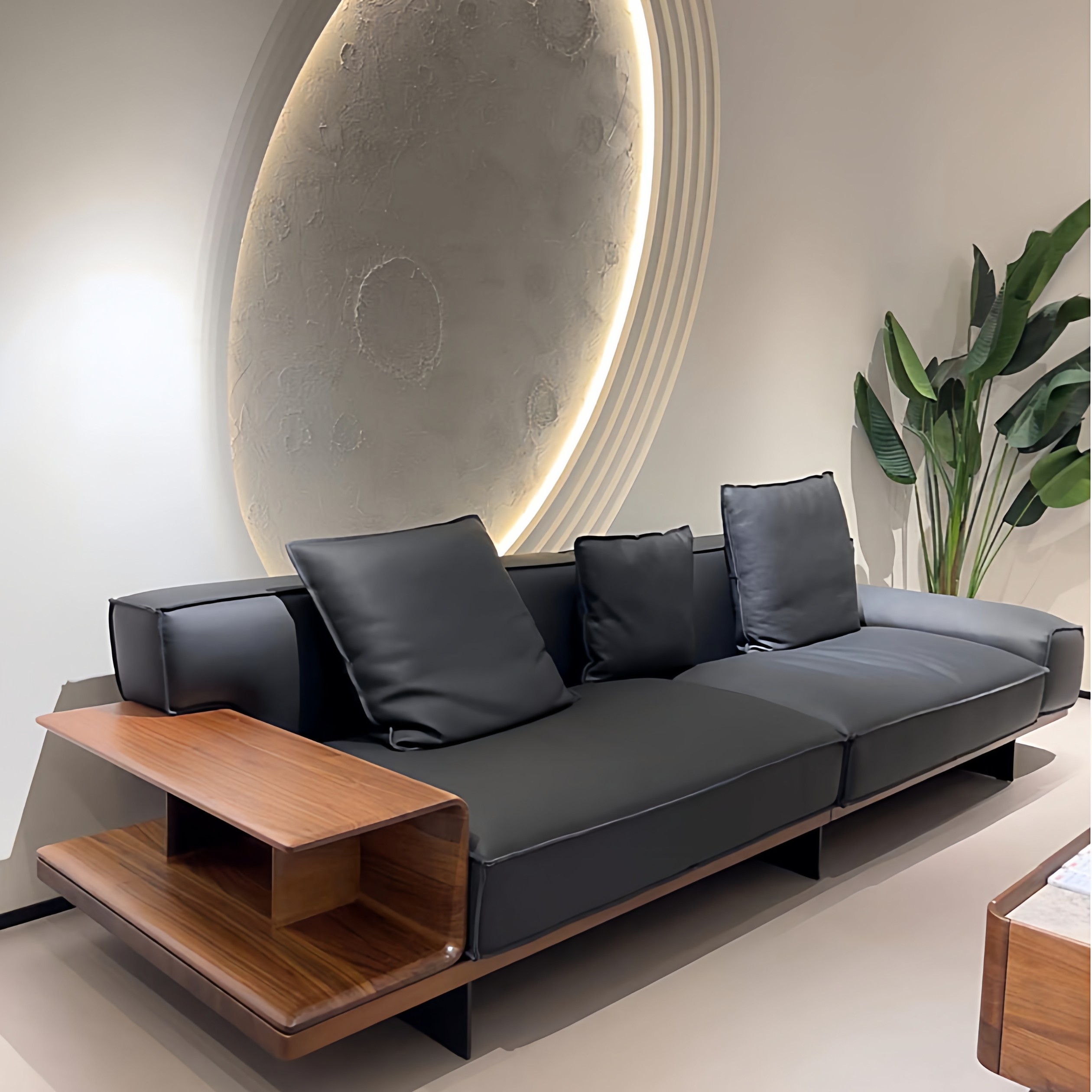 新中式黑胡桃木沙发实木直排休闲禅意意式酒店别墅沙发客厅家具,住宅家具,实木沙发,淘宝优惠券,粉丝福利购,淘宝优惠卷