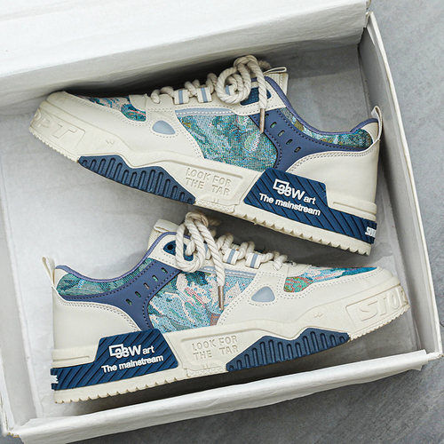 夏季男鞋2025新款板鞋男士百搭休闲鞋青少年ins运动鞋学院风潮鞋