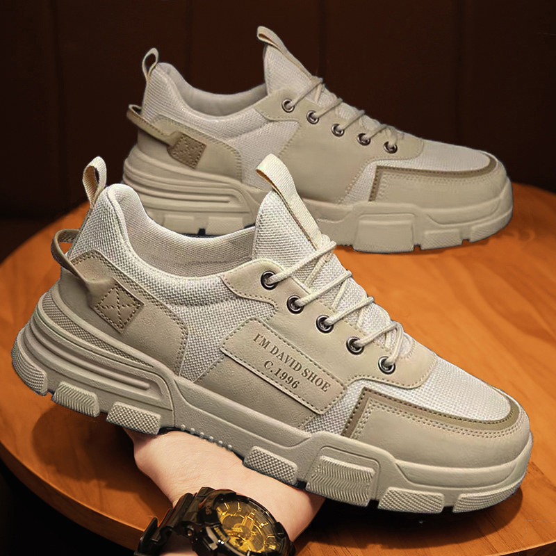 BLACK OVERALLS MENS SHOES 2024 WINTER NEW WORK CASUAL LABOR PROTECTION SHOES MENS SNEAKERS TRENDY BREATHABLE MARTIN BOOTS