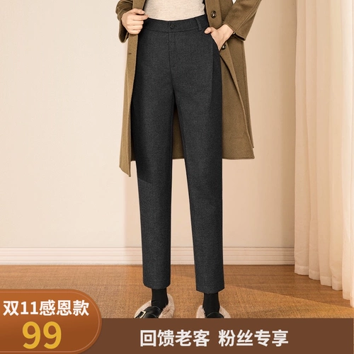 Шерстяной костюм, демисезонные леггинсы, шерстяные штаны, увеличенная толщина