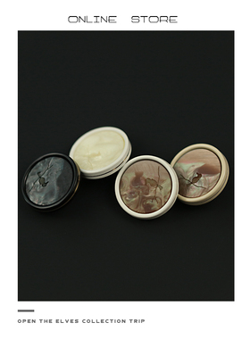 Manual◆ 圆形金属纽扣小鸟扣子小香名媛风女西装扣粗花呢外套扣