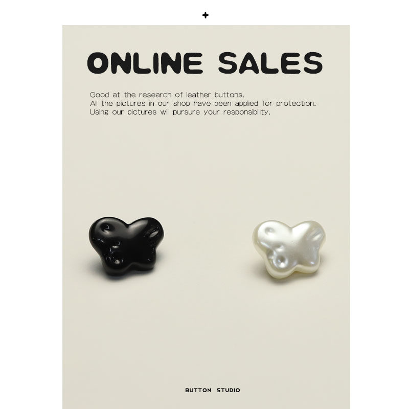 蝴蝶珍珠纽扣女装毛衣开衫外套扣