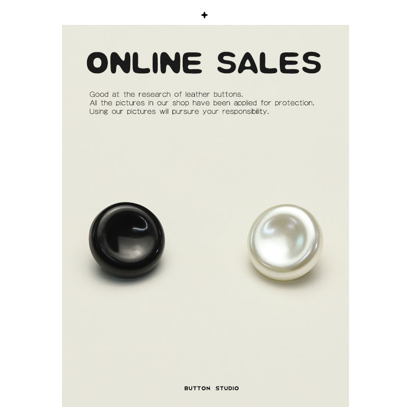 中式凹大饼珍珠纽扣女装旗袍扣子