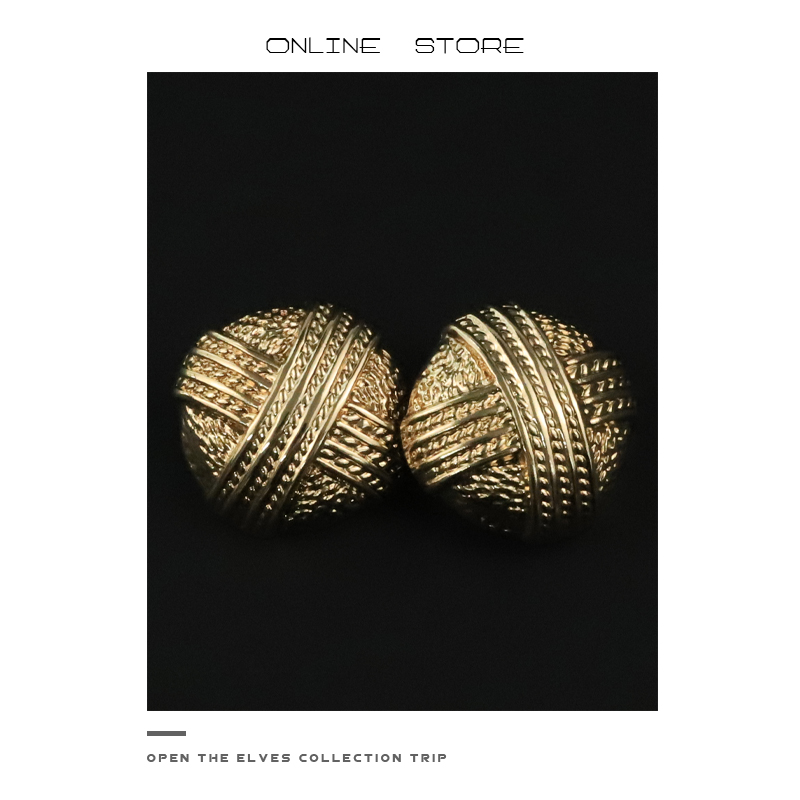 小香复古风金属纽扣圆形