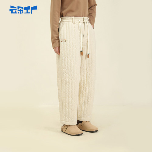 云朵工厂小雪人绗棉茧型裤