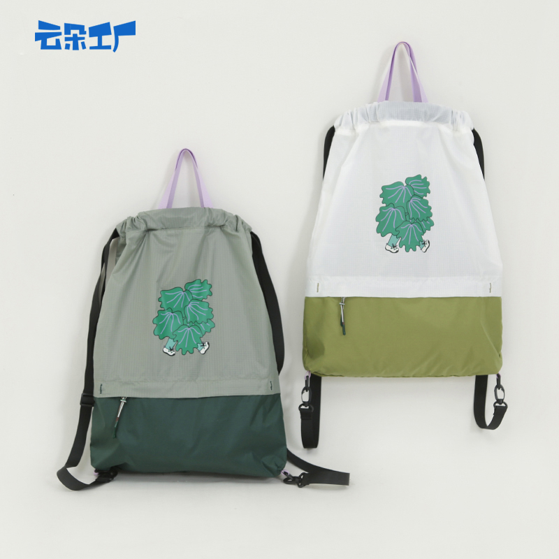 云朵工厂印花束口袋轻便