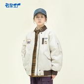云朵工厂飞行员棒球领夹克棉服冬季 宽松休闲加厚保暖棉服棉衣外套