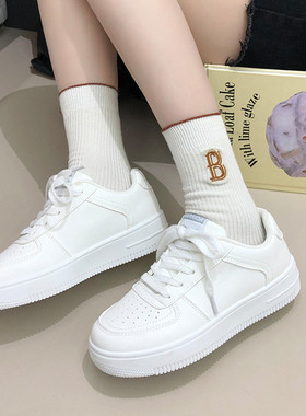 小白鞋大码女鞋41到43肥脚加大宽脚42码运动鞋女板鞋原宿风显脚小