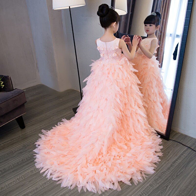 儿童礼服2018新款女童婚纱公主裙花童钢琴演出服走秀蓬蓬裙拖尾夏在类目 童装/婴儿装/亲子装, 儿童礼服中 - 来自Buy2taobao.com提供专业的淘宝代购服务