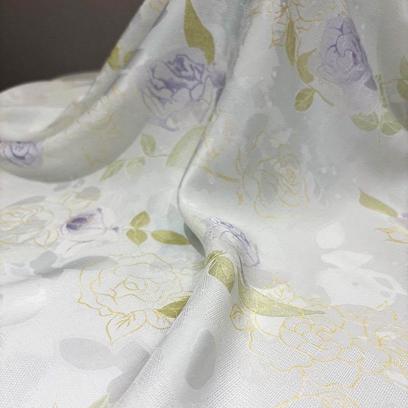 香云纱服装面料含桑蚕丝花萝提花真丝新中式国风轻薄 半米链接