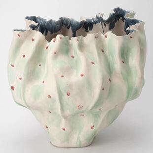 景德镇手工山间青风陶瓷花瓶侘寂风民宿样板间客餐厅插花器