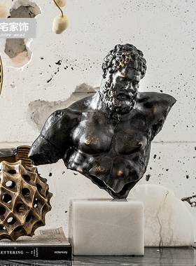 北欧简约现代金属雕塑勇士摆件创意工艺品酒店样板房客厅装饰摆件