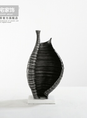 中式轻奢软装创意抽象金属雕塑工艺品玄关客厅电视柜酒柜装饰摆件