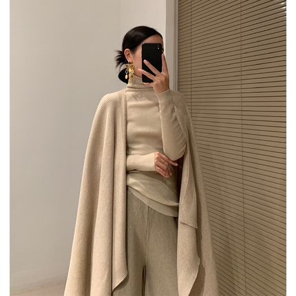 秋冬百搭女宽松加厚披肩
