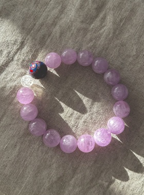 曦光里【福遥直上】 原创设计天然紫锂辉石非遗大漆手串手链女