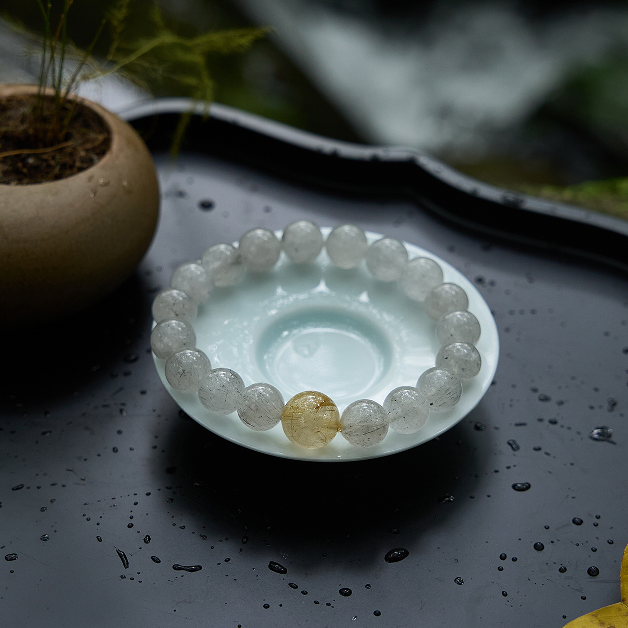 和气正能量稀有超七灰发晶金发晶