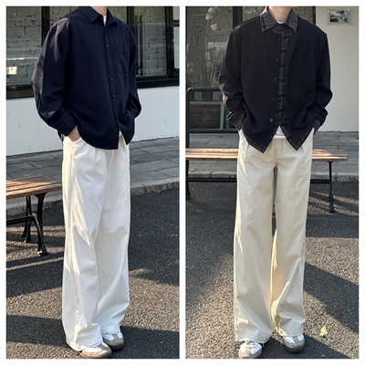 苏大恒春夏极简水洗直筒休闲裤