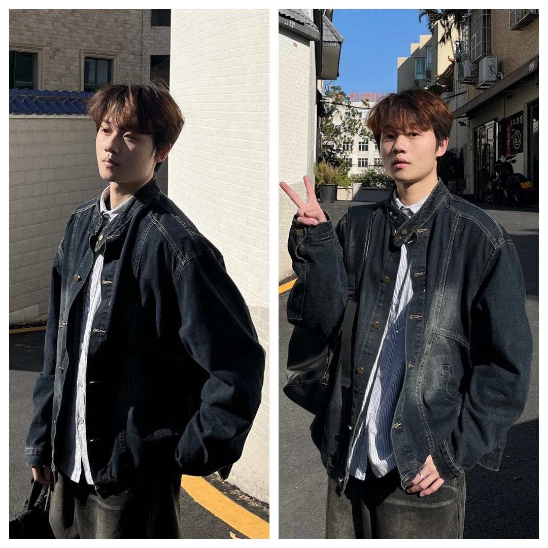 苏大恒春季韩版复古牛仔外套