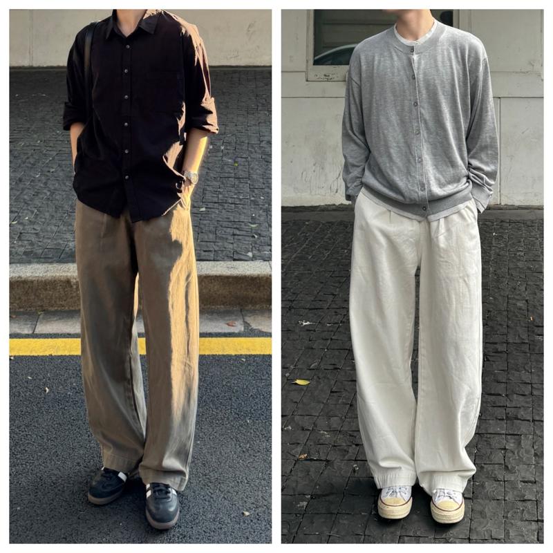 苏大恒26ss秋季定制阿苏特染直筒弯刀显瘦百搭宽松软牛仔通勤长裤