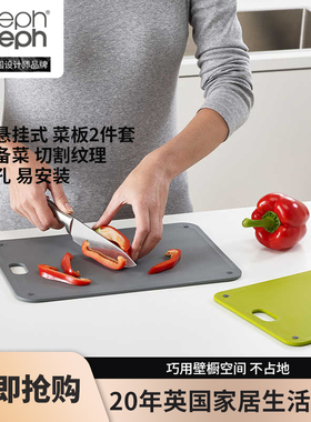 JosephJoseph家用分类砧板悬挂抗菌塑料案板切水果切菜菜板60149
