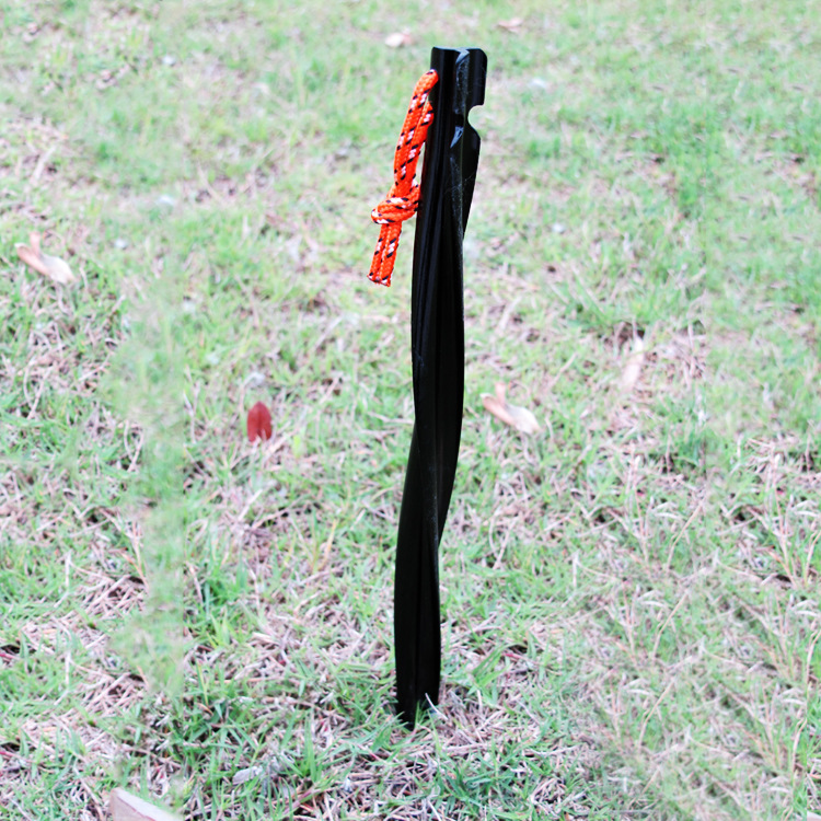 野者帐篷配件螺旋三棱地钉25厘米加强铝地丁带风绳户外天幕铝合金