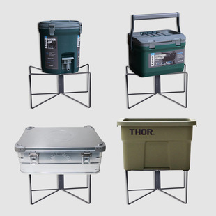 露营支架咖啡箱户外野炊折叠便携式轻量化黑色银色30升至50升铝箱