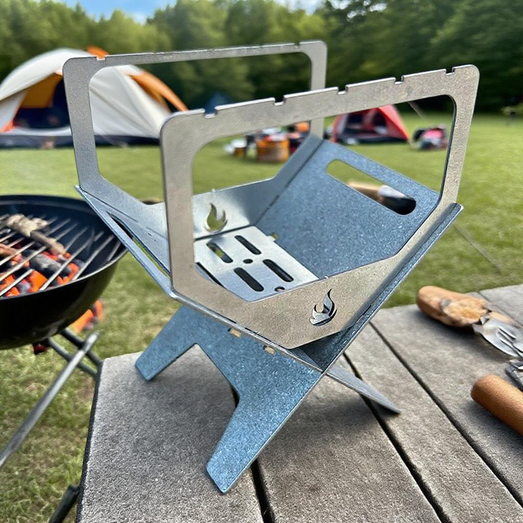 探野者TI钛合金户外露营迷你折叠便携焚火炉篝火型香薰架柴火炉