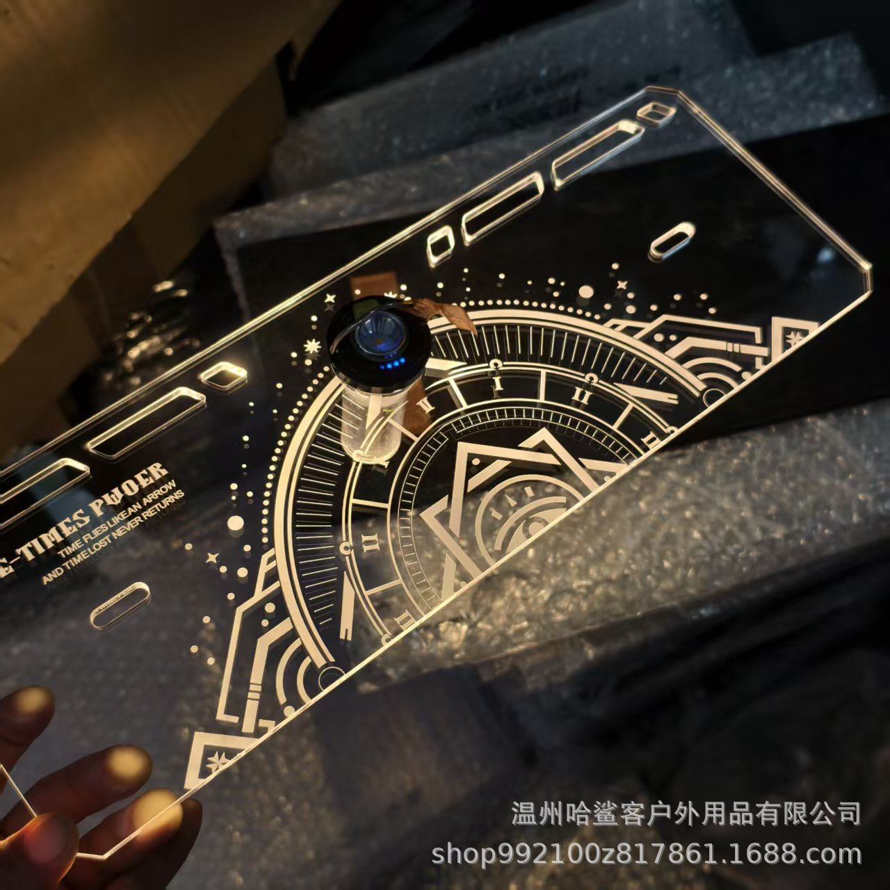 探野者户外露营发光单元板灯架透明亚克力桌面便携轻量化置物架