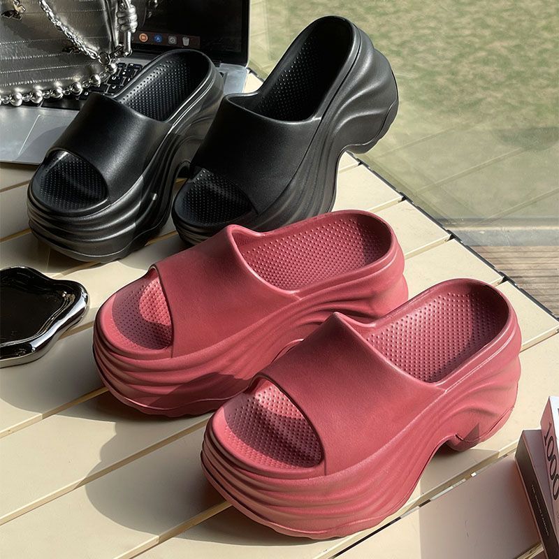 厚底拖鞋女夏季高跟室内居家时尚浴室凉拖鞋夏增高防滑外穿凉拖