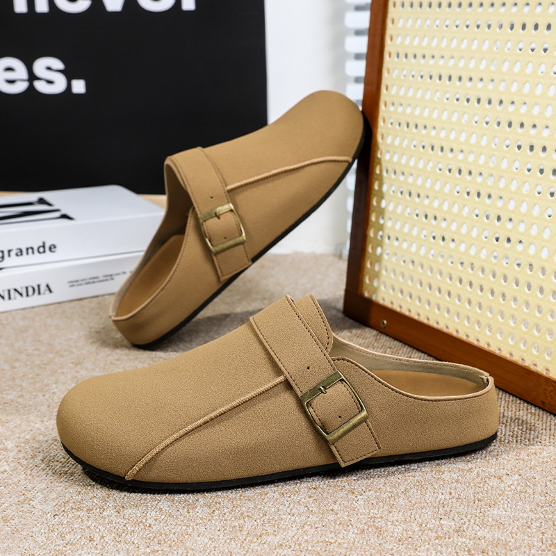 勃肯鞋男款夏季休闲包头无后跟懒人半拖男士软底防滑运动户外凉鞋