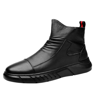 冬季雨鞋男款防水防滑雨天中筒骑手专用水鞋加绒保暖棉鞋劳保潮鞋