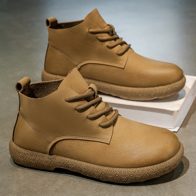 马丁靴男款2026冬季新款英伦风高帮皮靴男士超轻软底复古工装潮靴,流行男鞋,高帮鞋,淘宝优惠券,粉丝福利购,淘宝优惠卷