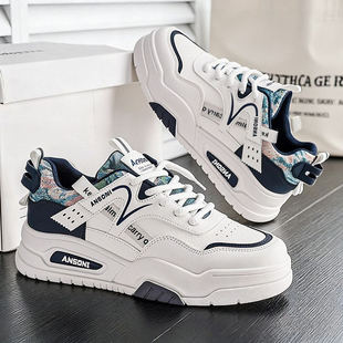 防水百搭轻便软底学生跑步潮鞋 男鞋 休闲运动厚底板鞋 春季 2026新款