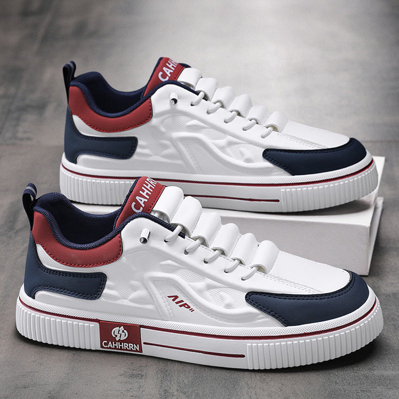 男鞋冬季潮牌百搭小白鞋一脚蹬休闲板鞋男士软底跑步皮面运动潮鞋,流行男鞋,单鞋,淘宝优惠券,粉丝福利购,淘宝优惠卷